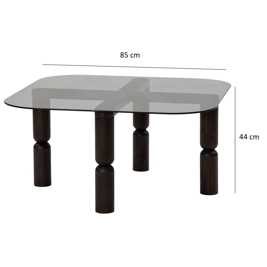 Mesa de centro KEI 40x80 cm marrón/negro