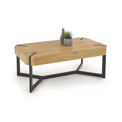 Mesa de centro LAVIDA 43x110 cm roble dorado/negro