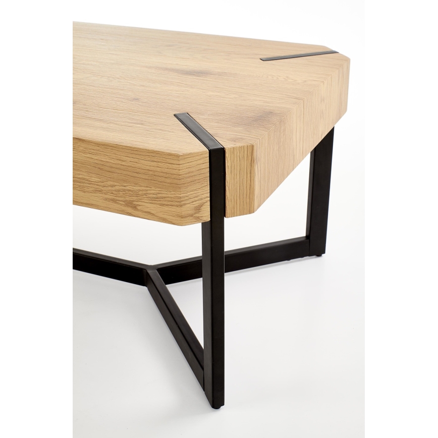 Mesa de centro LAVIDA 43x110 cm roble dorado/negro