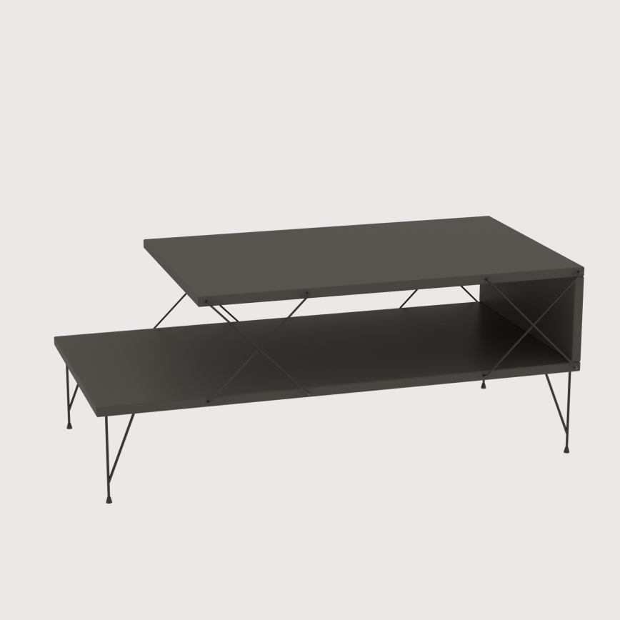 Mesa de centro LOIRE 40x100 cm antracita