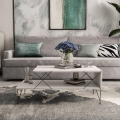 Mesa de centro LOIRE 40x100 cm blanco