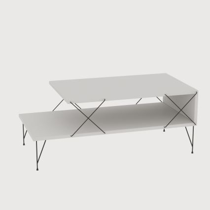 Mesa de centro LOIRE 40x100 cm blanco