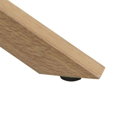 Mesa de centro LUCA 82 cm, cristal transparente/roble