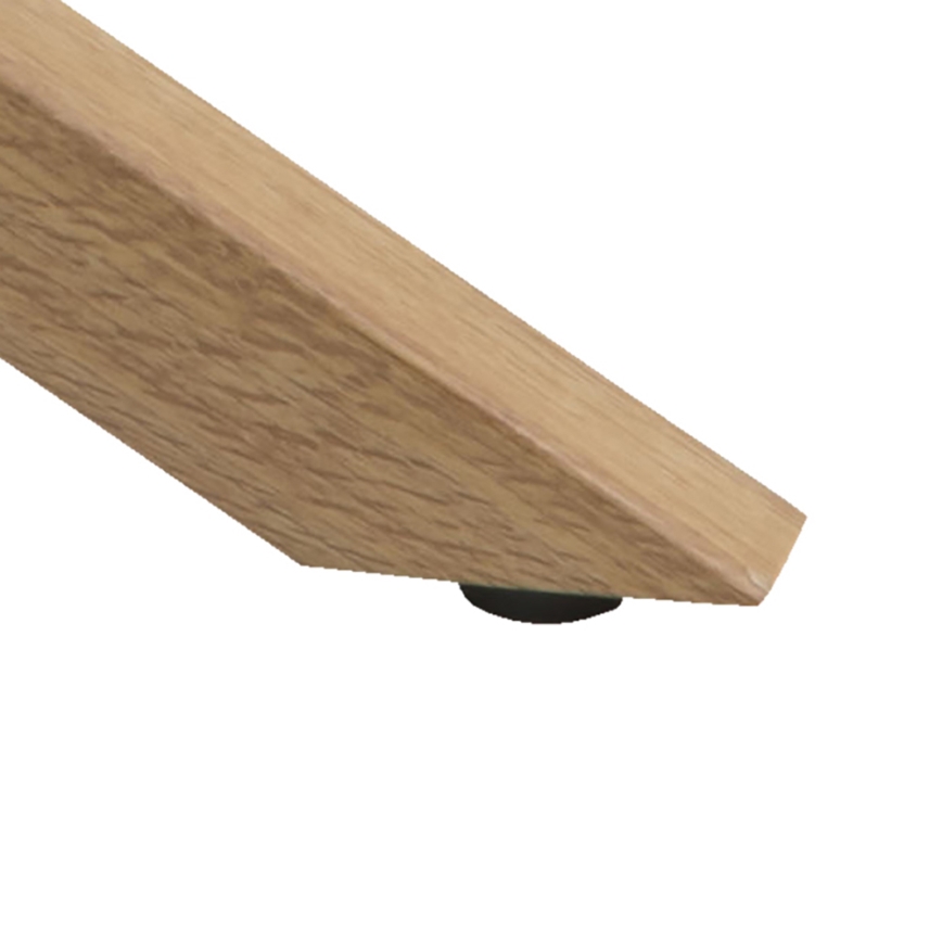 Mesa de centro LUCA 82 cm, cristal transparente/roble