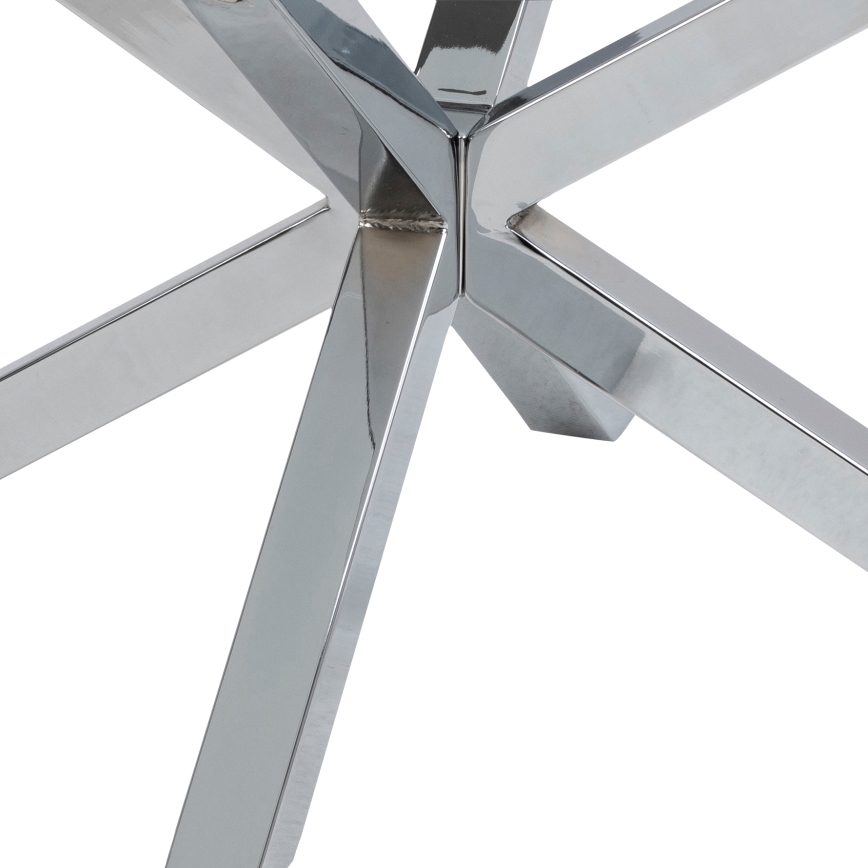 Mesa de centro LUCA 82 cm transparente/plateada