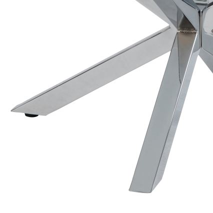 Mesa de centro LUCA 82 cm transparente/plateada