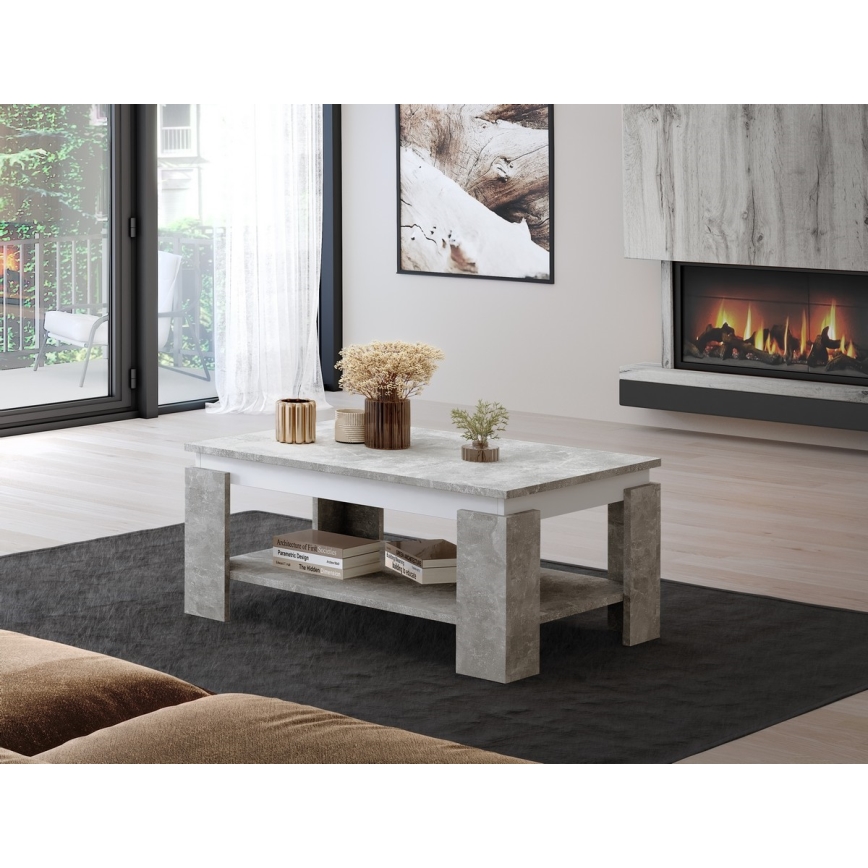 Mesa de centro LUNO gris hormigón/antracita