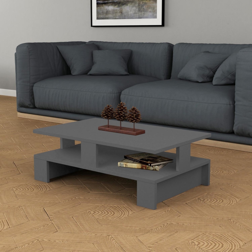 Mesa de centro MANSU 27,5x80 cm negro