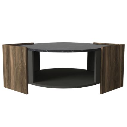 Mesa de centro MARBEL 40x75 cm marrón/negro