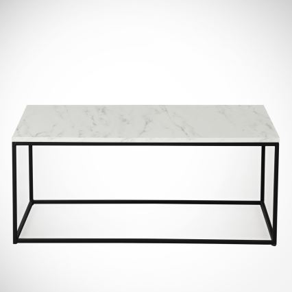 Mesa de centro MARMO 43x95 cm blanco/negro
