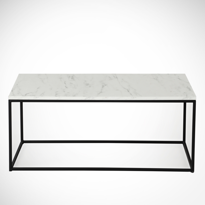 Mesa de centro MARMO 43x95 cm blanco/negro