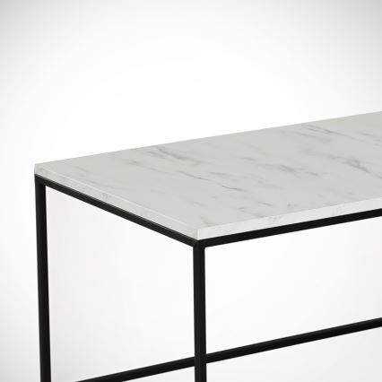 Mesa de centro MARMO 43x95 cm blanco/negro