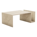 Mesa de centro MONEL con acabado en mármol beige
