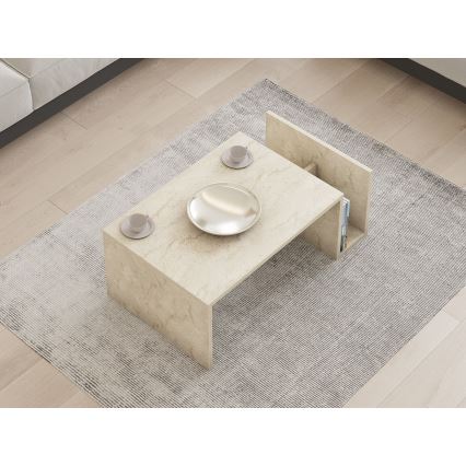 Mesa de centro MONEL con acabado en mármol beige