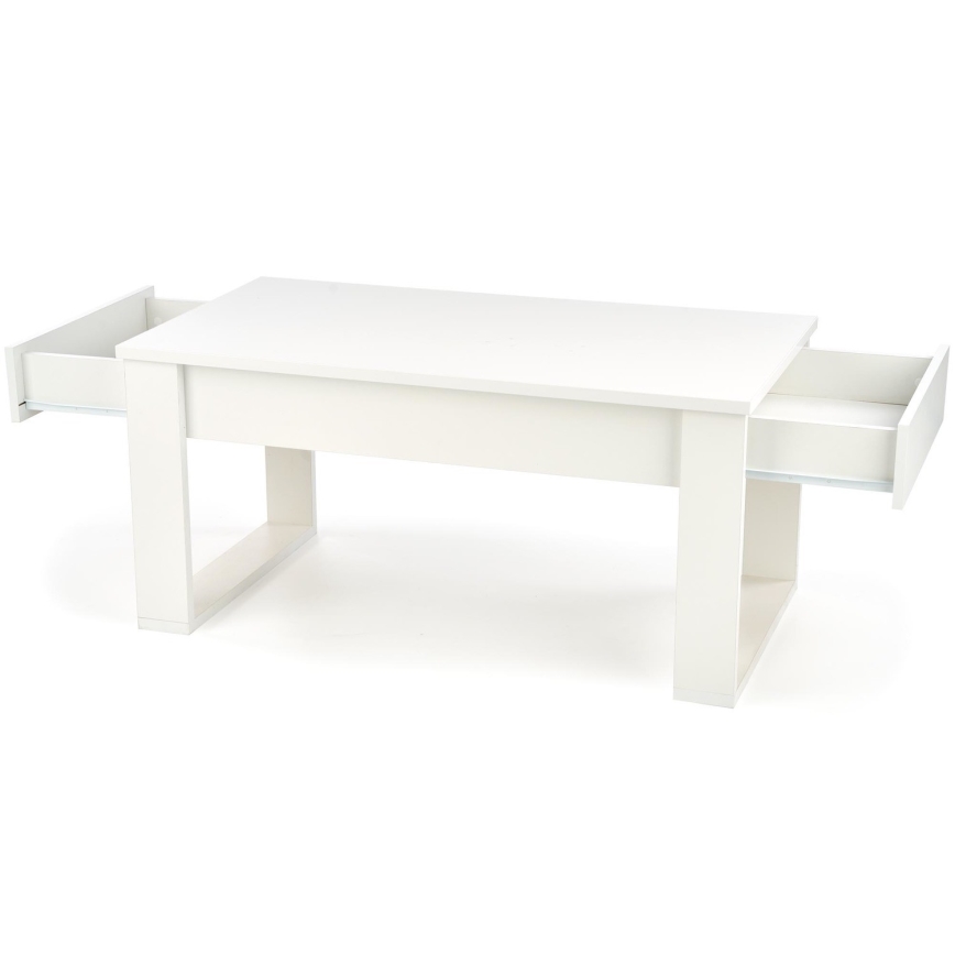 Mesa de centro con cajones NEA 52x110 cm blanco