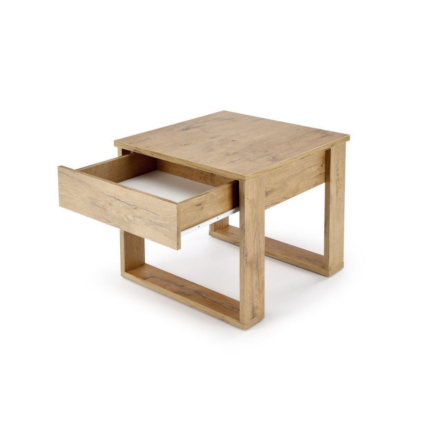 Mesa de centro con cajón NEA 52x60 cm roble wotan