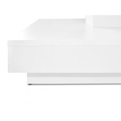 Mesa de centro NENANI 34x70 cm blanco/roble wotan
