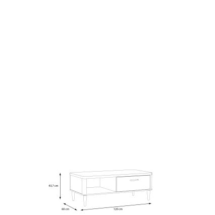 Mesa de centro NOR marrón/beige