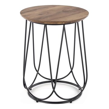 Mesa de centro NUBIRA 51x40 cm negro/nogal