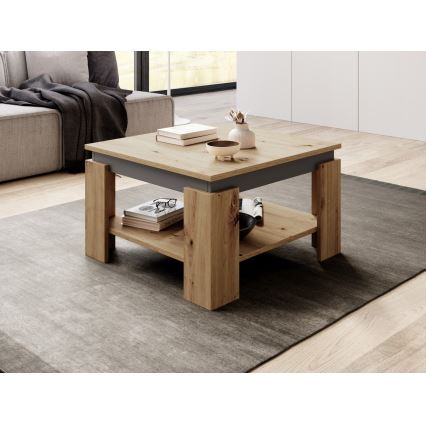 Mesa de centro OLAF roble artisan/antracita