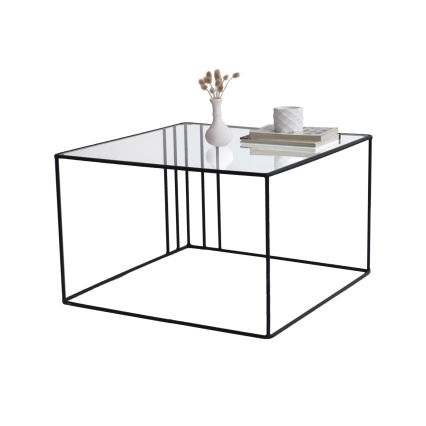 Mesa de centro OUTLINE 36x55 cm negro/transparente