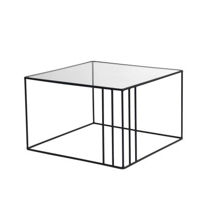 Mesa de centro OUTLINE 36x55 cm negro/transparente