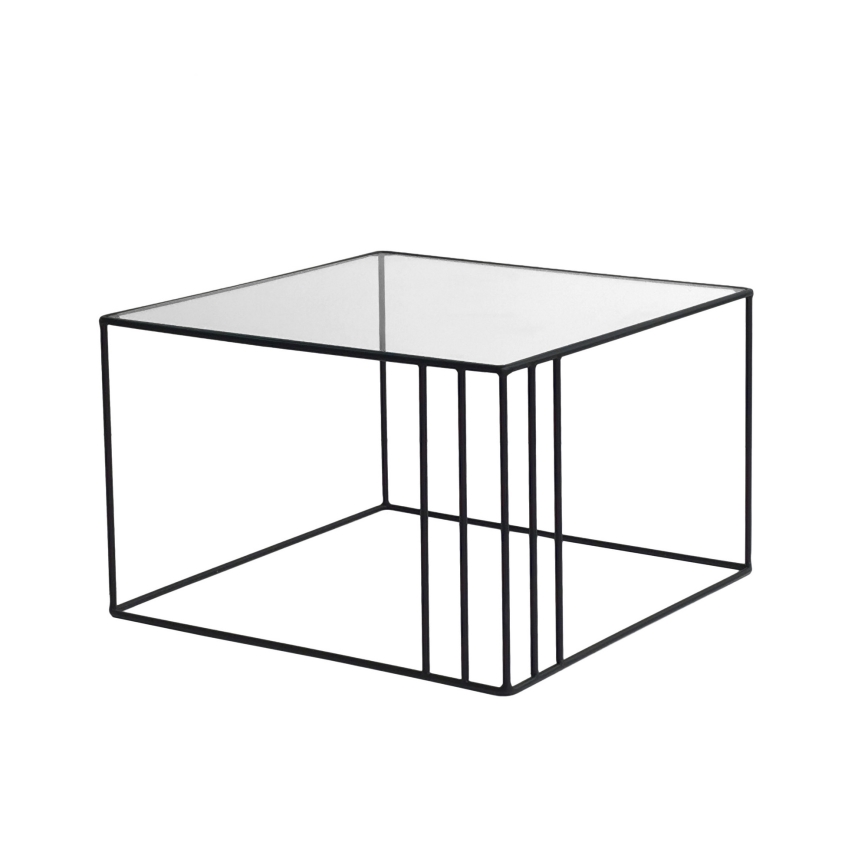 Mesa de centro OUTLINE 36x55 cm negro/transparente