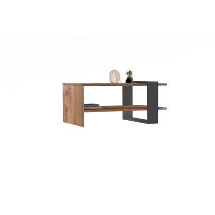 Mesa de centro OVA 35x80 cm marrón/antracita