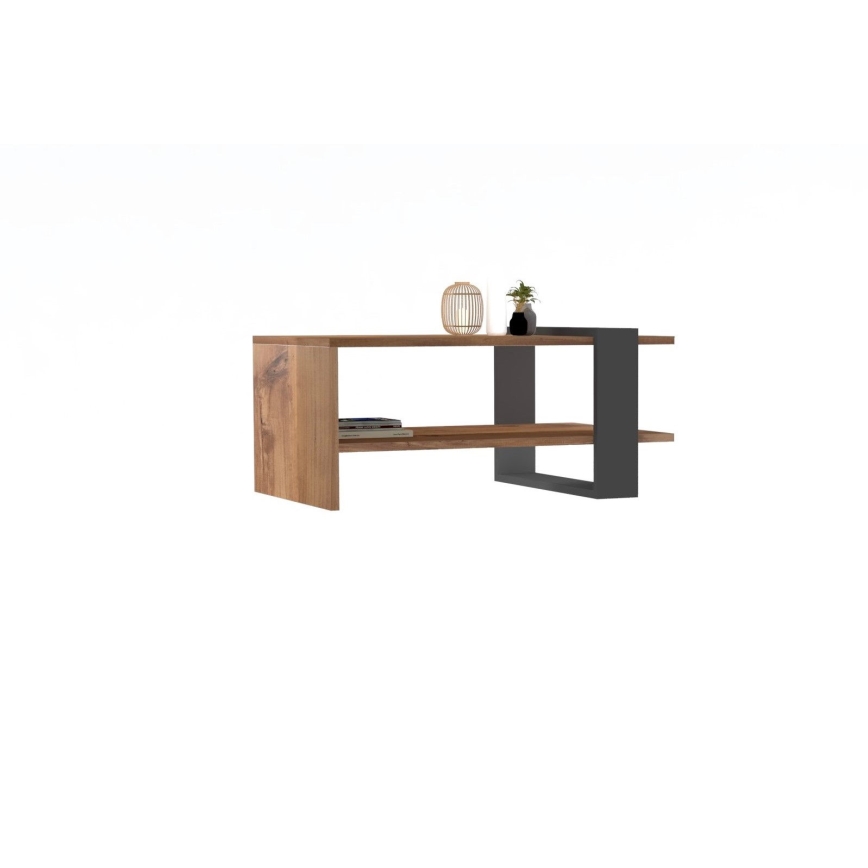 Mesa de centro OVA 35x80 cm marrón/antracita