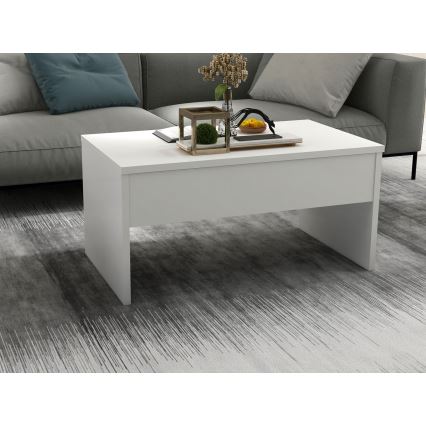 Mesa de centro plegable AKILLI 44,8x90 cm blanco