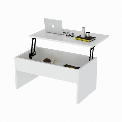 Mesa de centro plegable AKILLI 44,8x90 cm blanco