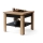 Mesa de centro plegable con estante LIA roble/negro