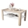 Mesa de centro plegable con tablero elevable con estante ADEN roble sonoma/blanco