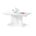 Mesa de centro plegable con tablero elevable NINO blanco