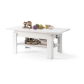 Mesa de centro plegable con tablero elevable ROY blanco