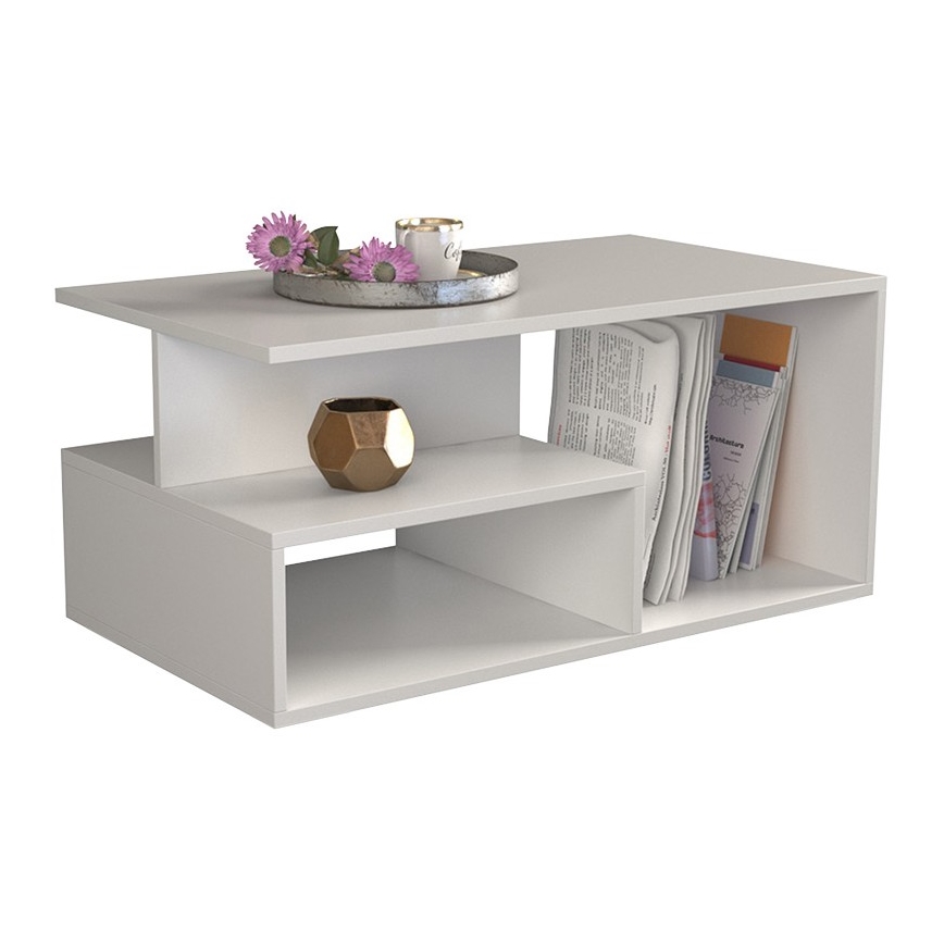 Mesa de centro PRIMA 43x90 cm blanco
