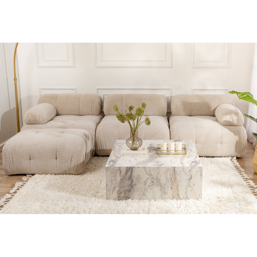Mesa de centro PRIZMA 35x90 cm decoración de mármol