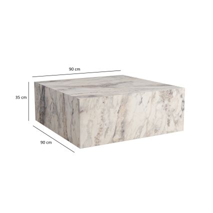 Mesa de centro PRIZMA 35x90 cm decoración de mármol