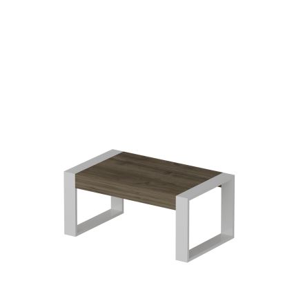 Mesa de centro RETRO 40x90 cm blanco/marrón