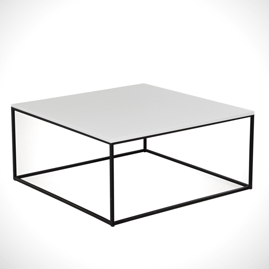Mesa de centro ROYAL 43x75 cm blanco/negro