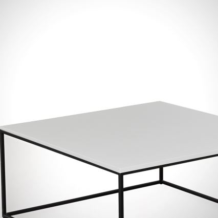 Mesa de centro ROYAL 43x75 cm blanco/negro