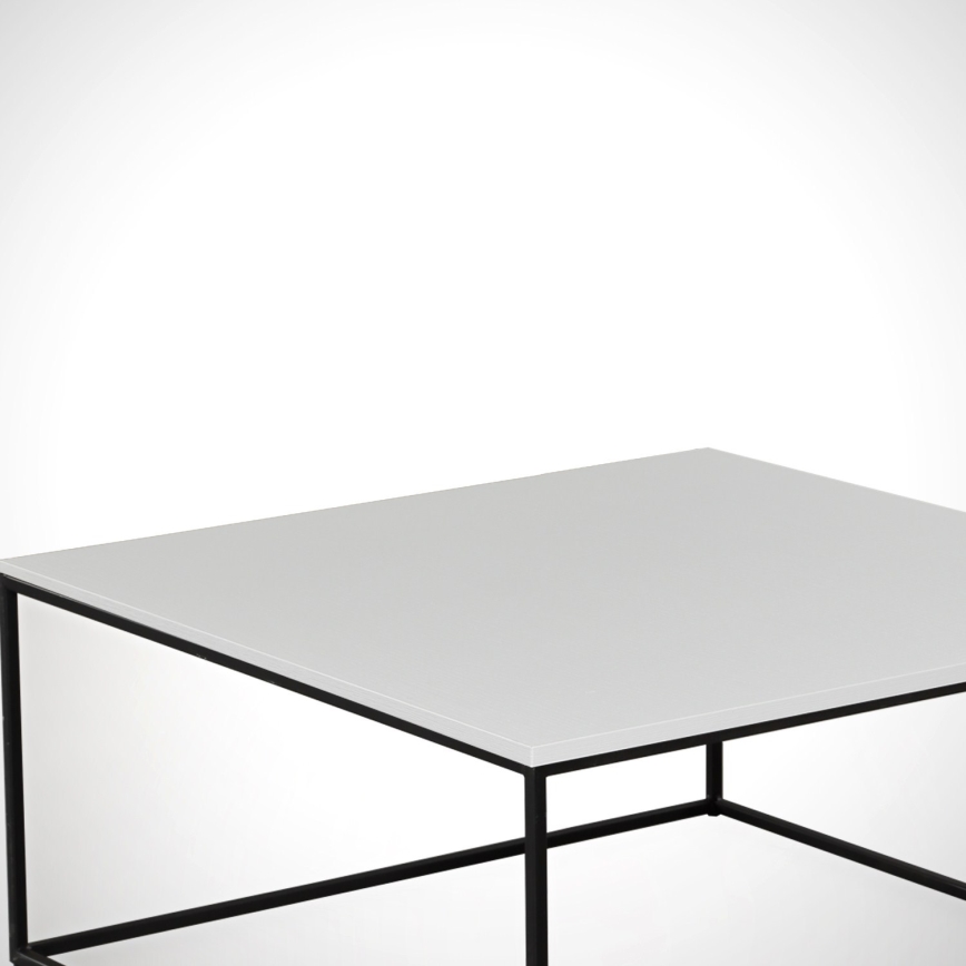 Mesa de centro ROYAL 43x75 cm blanco/negro