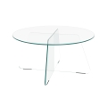Mesa de centro SANOS 80 cm, cristal transparente