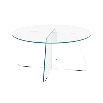 Mesa de centro SANOS 80 cm, cristal transparente