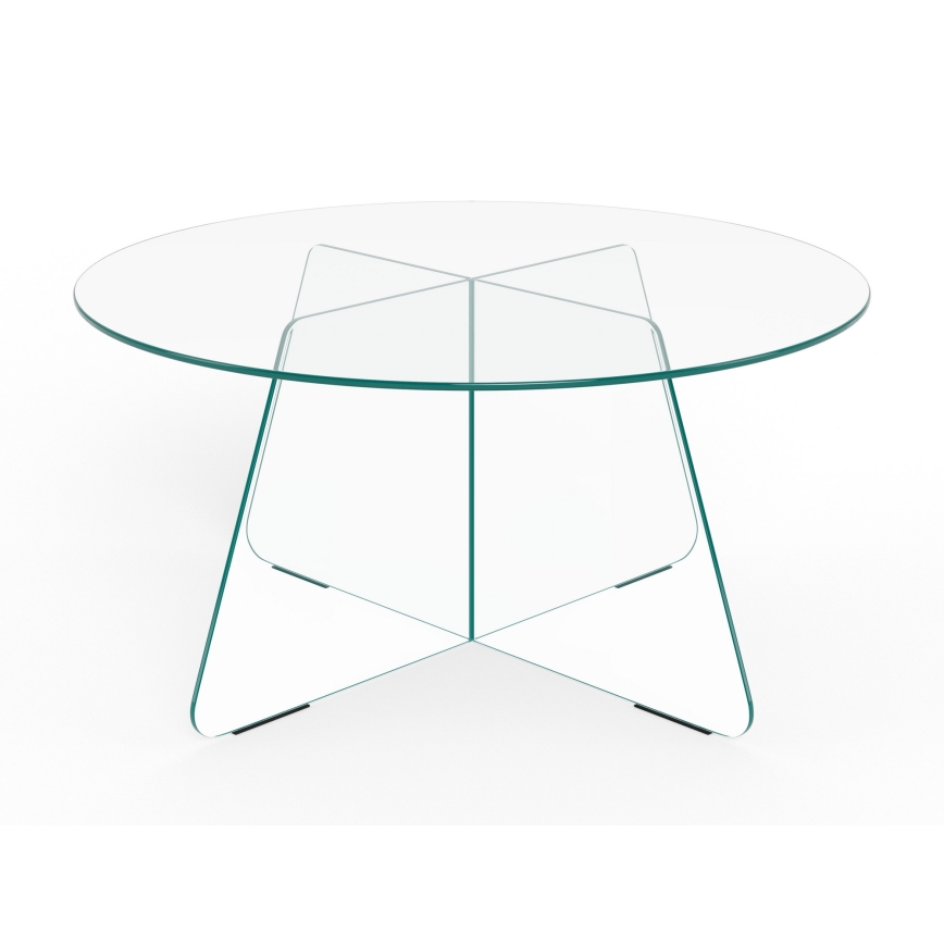 Mesa de centro SANOS 80 cm, cristal transparente