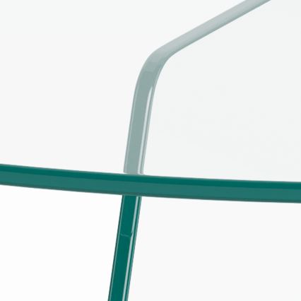 Mesa de centro SANOS 80 cm, cristal transparente