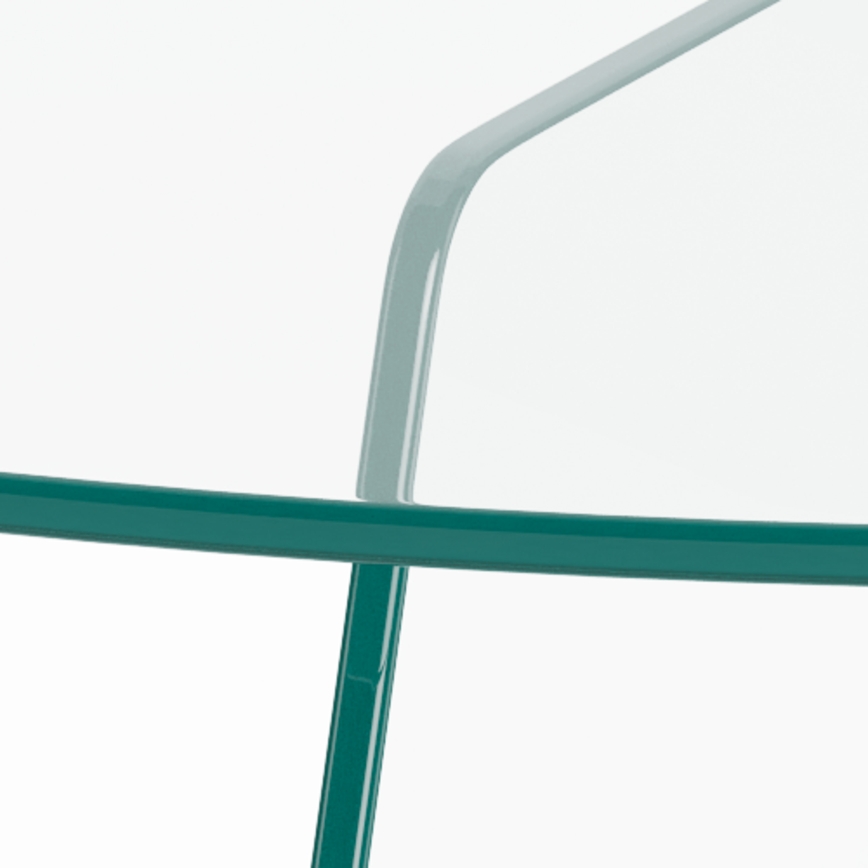 Mesa de centro SANOS 80 cm, cristal transparente