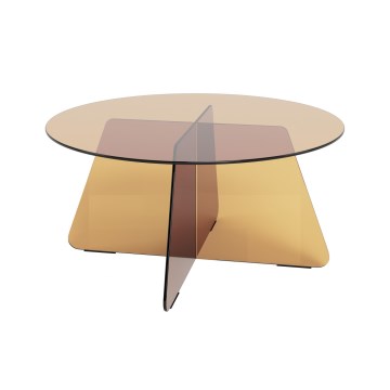 Mesa de centro SANOS de 80 cm, marrón ahumado