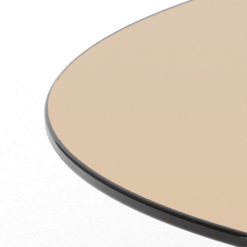 Mesa de centro SANOS de 80 cm, marrón ahumado