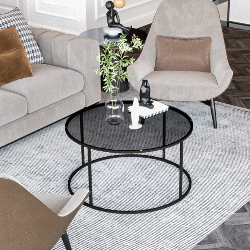 Mesa de centro STARTIS 80x45 cm negro